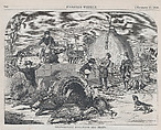 Thanksgiving Day – Ways and Means (from "Harper's Weekly," Vol. II), After Winslow Homer (American, Boston, Massachusetts 1836–1910 Prouts Neck, Maine), Wood engraving