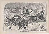 The Sleighing Season – The Upset (from "Harper's Weekly," Vol. IV), Winslow Homer American, Wood engraving
