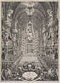 Catafalque of Charles XI, King of Sweden, Riddarholm Church, Stockholm, Sébastien Leclerc I French, Etching