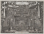 Catafalque of Charles X Gustav, King of Sweden, in the chapel of the castle in Stockholm (Castrum doloris in funere... Caroli Gustavi), from "De rebus a Carolo Gustavo Sueciae rege gestis...", Jean Le Pautre French, Etching; third state of three (Préaud)