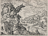 Landscape with Saint Christopher, Lucas Gassel  Netherlandish, Etching and engraving