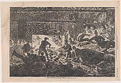Winter Quarters in Camp – The Inside of a Hut (from "Harper's Weekly," Vol. VII), Winslow Homer  American, Wood engraving