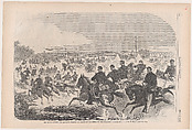 The Union Cavalry and Artillery Starting in Pursuit of the Rebels up the Yorktown Turnpike (from "Harper's Weekly," Vol. VI), Winslow Homer American, Wood engraving