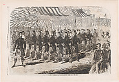 The Seventy Ninth Regiment (Highlanders), New York State Militia (from "Harper's Weekly," Vol. 5, p. 329), Winslow Homer American, Wood engraving