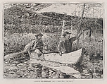 Trapping in the Adirondacks (from "Every Saturday," Vol. I, New Series), Winslow Homer American, Wood engraving