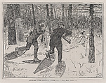 Deer-Stalking in the Adirondacks in Winter (Every Saturday, Vol. II, New Series), Winslow Homer  American, Wood engraving