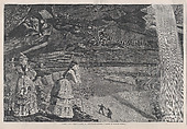Under the Falls, Catskill Mountains, from "Harper's Weekly," Vol. XVI, Winslow Homer American, Wood engraving