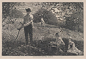 Making Hay, from "Harper's Weekly," Vol. XVI, Winslow Homer American, Wood engraving