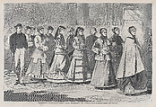 The Morning Walk – The Young Ladies' School Promenading the Avenue (from "Harper's Weekly," Vol. XII), Winslow Homer American, Wood engraving