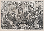 Our Minister's Donation Party (from "Harper's Bazar," Vol. I), Winslow Homer American, Wood engraving