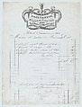 Invoice from Constantin Magasin de Fleurs fines, Paris, for plants and flowers, Constantin Magasin des Fleurs fines, Engraving, pen and ink