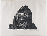 The Parents (Die Eltern), from "War" (Krieg), Käthe Kollwitz  German, Woodcut