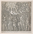 Sheet 8: Procession of Musicians, from "The Triumph of Julius Caesar", Andrea Andreani Italian, Chiaroscuro woodcut from four blocks in gray-green ink