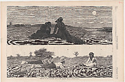 Flirting on the Sea-Shore and on the Meadow (from "Harper's Weekly," Vol. XVIII), Winslow Homer American, Wood engraving