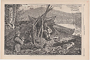 Camping Out in Adirondacks (from "Harper's Weekly," Vol. XVIII), Winslow Homer American, Wood engraving