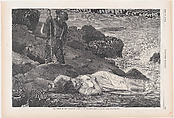The Wreck of the "Atlantic" – Cast Up by the Sea (from "Harper's Weekly," Vol. XVII), Winslow Homer  American, Wood engraving