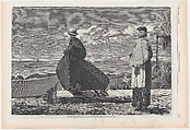 "Dad's Coming!" (from "Harper's Weekly," Vol. XVII), Winslow Homer American, Wood engraving