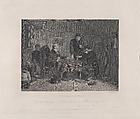 The Card Players, Charles Burt  American, born Scotland, Etching and engraving on steel