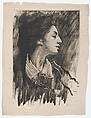 Elizabeth Alexander, John White Alexander American, Monotype