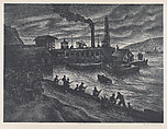 Fishermen, Carlos Anderson  American, Lithograph