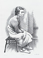 Woman, Harold Anchel American, Lithograph