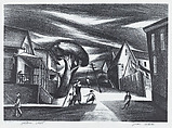 Italian Street, Jean Artman American, Lithograph