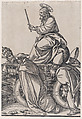 Section E: Christ Riding on a Triumphal Cart, from "The Triumph of Christ", Andrea Andreani Italian, Lithograph copy of a woodcut