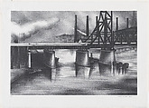 Lackawanna Bridge, Victoria Hutson Huntley American, Lithograph