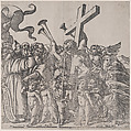 Section D: Angels Sounding Trumpets etc, from "The Triumph of Christ", Andrea Andreani Italian, Lithograph copy of a woodcut