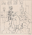 German Doctors Fighting the Blockade (Die Gesundbeter) from God with Us (Gott mit uns), George Grosz American, born Germany, Photolithograph