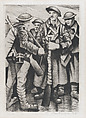 A Group of Soldiers, 1917, Christopher Richard Wynne Nevinson British, Drypoint