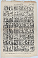 Broadside with 48 scenes of different subjects, Antonio Bosch  Spanish, Etching (photo-relief?)