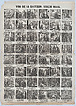 Broadside with 48 scenes of the life of the Virgin, José Noguera  Spanish, Wood engraving
