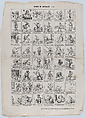 Broadside with 48 scenes of the museum of animals, Antonio Bosch  Spanish, Etching (photo relief?)