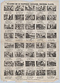 Broadside with 48 scenes illustrating passages of holy scripture (Part II), José María Marés Spanish, Wood engraving