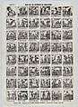 Broadside with 48 scenes relating to the life of a shoemaker's apprentice, José María Marés  Spanish, Wood engraving