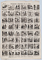 Broadside with 48 scenes depicting the trials and tribulations of life, José María Marés  Spanish, Wood engraving