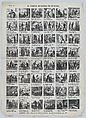 Broadside with 48 scenes depicting the experiences of a schoolteacher in an unknown small town ('de un lugar'), José María Marés  Spanish, Wood engraving