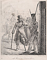 The Swiss Sentry at the Louvre, Théodore Géricault French, Lithograph