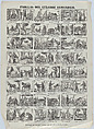Broadside with 48 scenes depicting fables by Félix María de Samaniego, Juan Llorens  Spanish, Wood engraving
