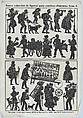 Sheet 1 of figures for Chinese shadow puppets, Juan Llorens  Spanish, Woodcut (?wood engraving matrix)