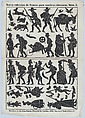 Sheet 2 of figures for Chinese shadow puppets, Juan Llorens  Spanish, Woodcut (?wood engraving matrix)