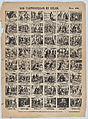 Broadside with 48 scenes relating to the nativity of Christ, Antonio Bosch  Spanish, Wood engraving