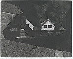 Shadowed Yard, William Behnken American, Aquatint
