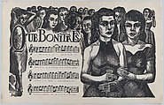 'Plenas', Lorenzo Homar (Puerto Rican, 1913–2004), Letterpress and linocut