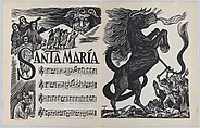 'Plenas', Lorenzo Homar (Puerto Rican, 1913–2004), Letterpress and linocut