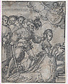 The Martyrdom of Saint Catherine, Anonymous, German, 16th century  German, Pen and black ink, gray wash; framing line in pen and black ink