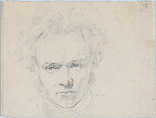 Portrait of the Sculptor Hermann Ernst Freund, Christen Købke (Danish, Copenhagen 1810–1848 Copenhagen), Graphite; at left and below, framing line in graphite, possibly by the artist