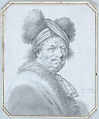 Portrait of a man dressed in furs, Thomas Worlidge British, Graphite on vellum
