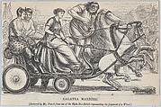 Galatea Married – Restored by Mr. Punch from one of the Elgin Bas-Reliefs representing the fragment of a Wheel, Anonymous, British, 19th century British, Wood engraving